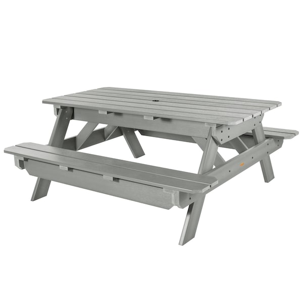 Highwood Usa Rectangle Hometown Picnic Table, Coastal Teak, 6 ft L, 30 in H Overall AD-TBL-HI02-CGE - main